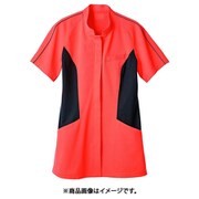 ジャケット(レディス・半袖) 3L オレンジ/黒 JU803-80