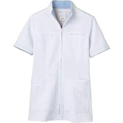 ジャケット（レディス・半袖） 9L 白/サックス 73-1494