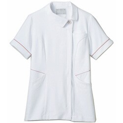 ナースジャケット(レディス・半袖)白 M 白 73-2042