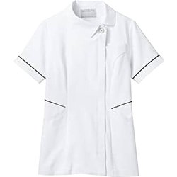 ナースジャケット（レディス・半袖）白 M 白 73-2048