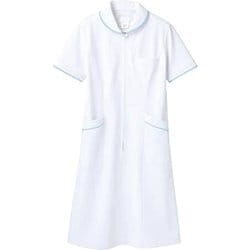 ナースワンピース（半袖） 7L 白/サックス 73-1534