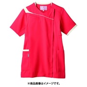 スクラブ(レディス・半袖 L シャインレッド CHM354-2105