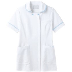 ナースジャケット 6L ホワイト×サックス 73-1804