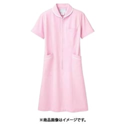 ナースワンピース（レディス・半袖） M ピンク/白 73-1554