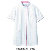 ジャケット(レディス・半袖) 8L 白/ピンク 73-2062