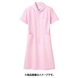 ナースワンピース（レディス・半袖） LL ピンク/白 73-1554