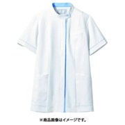 ジャケット(レディス・半袖) 3L 白/ブルー 73-2064