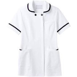 ナースジャケット 5L ホワイト×ネイビー 73-1808