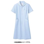 ナースワンピース(レディス・半袖) S サックス/白 73-1556