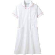 ナースワンピース M ホワイト×ピンク 73-1792