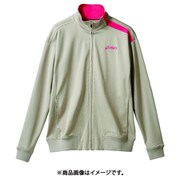 トレーニングジャケット(男女兼用長袖 L ベージュ×チェリー CHM507-0524