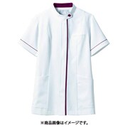 ジャケット(レディス・半袖) 9L 白/ワイン 73-2066