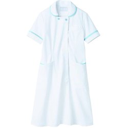 ナースワンピース 5L ホワイト×サックス 73-1794