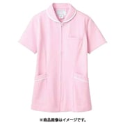 ナースジャケット(レディス・半袖) LL ピンク/白 73-1564