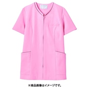 スクラブ(レディス・半袖) 7L ピンク/ワイン 73-2072