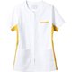 レディスジャケット（半袖） 3L 白×イエロー 72-395
