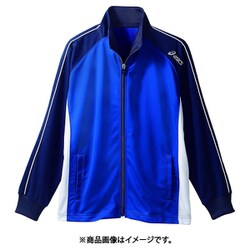トレーニングジャケット（兼用・長袖） L ブルー×ネイビー CHM511-5045