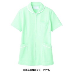 ナースジャケット（レディス・半袖） 7L ミント/白 73-1568