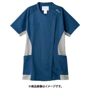 スクラブ(レディス・半袖) LL ブルー×グレー CHM356-30