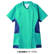 スクラブ(レディス・半袖) S ターコイス/ネイビー CHM356-49