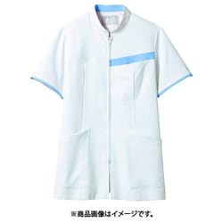 ジャケット（レディス・半袖） 7L 白/ブルー 73-2084