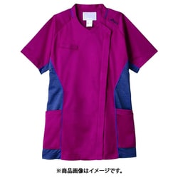 スクラブ（レディス・半袖） M バーガンディ/ネイビー CHM356-89