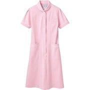 ナースワンピース(半袖) M ピンク/白 73-1684