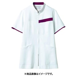 ジャケット（レディス・半袖） 9L 白/ワイン 73-2086