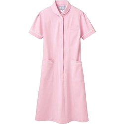 ナースワンピース（半袖） 8L ピンク/白 73-1684