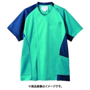 スクラブ(メンズ・半袖) LL ターコイズ×ブルー CHM855-43
