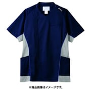 スクラブ(メンズ・半袖) S ネイビー×グレー CHM856-90