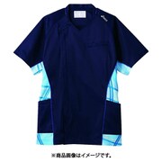 スクラブ(メンズ・半袖) M ネイビー×ブルー CHM858-93