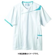 スクラブ(メンズ・半袖) L ホワイト CHM854-0104