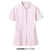 ナースジャケット(半袖) S ピンク/白 73-1694