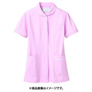 ナースジャケット(半袖) 7L ピンク/白 73-1694