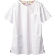スクラブ(レディス・半袖) S オフホワイト×ピンク LW603-12