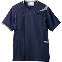 スクラブ（メンズ・半袖） 3L ネイビー CHM854-0940