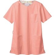 スクラブ(レディス・半袖) L ピーチ×ピンク LW603-22