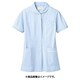 ナースジャケット（半袖） M サックス/白 73-1696