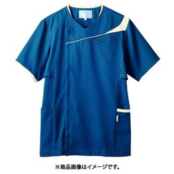 スクラブ（メンズ・半袖） M アクアマリン×アイボリー CHM854-4905