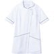 ナースジャケット（半袖） 6L 白/ネイビー 73-2218