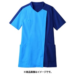 スクラブ（レディス・半袖） 9L コバルトブルー 73-2233