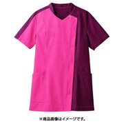 スクラブ（レディス・半袖） 7L ローズレッド/ワイン 73-2236