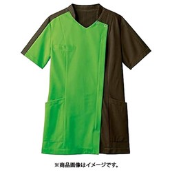スクラブ（レディス・半袖） 3L リーフグリーン 73-2238