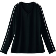 ニットスクラブ（男女兼用・長袖） 3L 黒/白 JK211-01
