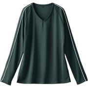 ニットスクラブ（男女兼用・長袖） 3L チャコール/白 JK211-81