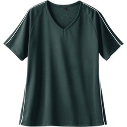 ニットスクラブ（男女兼用・半袖） LL チャコール/白 JK212-81