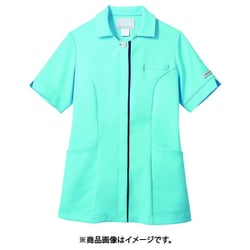 ナースジャケット（レディス・半袖） 5L サックス×ネイビー PP303-39