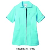 ナースジャケット(レディス・半袖) 6L サックス×ネイビー PP303-39