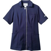 ナースジャケット(レディス・半袖) 9L ネイビー×グレー PP303-91